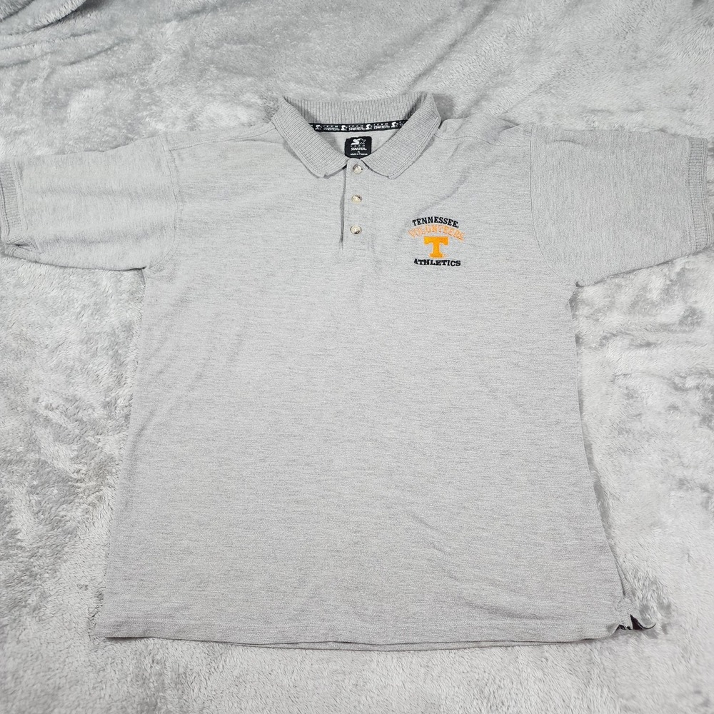Tennessee Volunteers Shirt Mens XL Gray NCAA College Athletics Starter‎ Polo